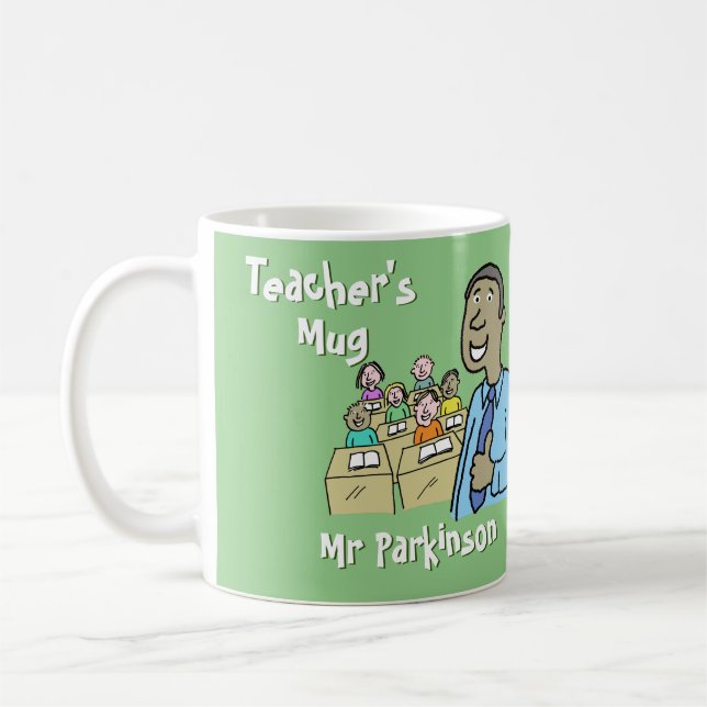 Caneca De Café Presente para um Professor Negro. Presente para Pr (Esquerda)