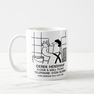 Caneca De Café Presente para um tiler. Promocional comercial de i