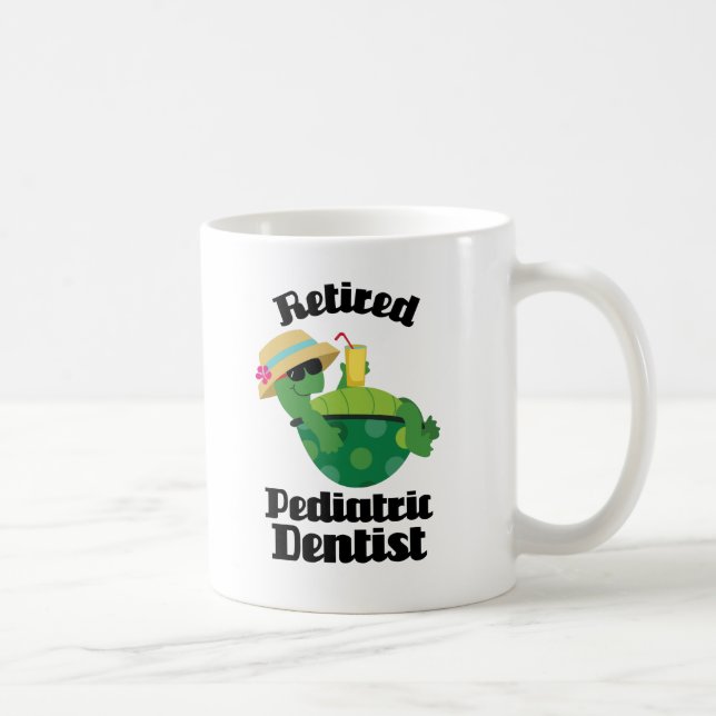 Caneca De Café Presente pediatra aposentado do dentista (Direita)