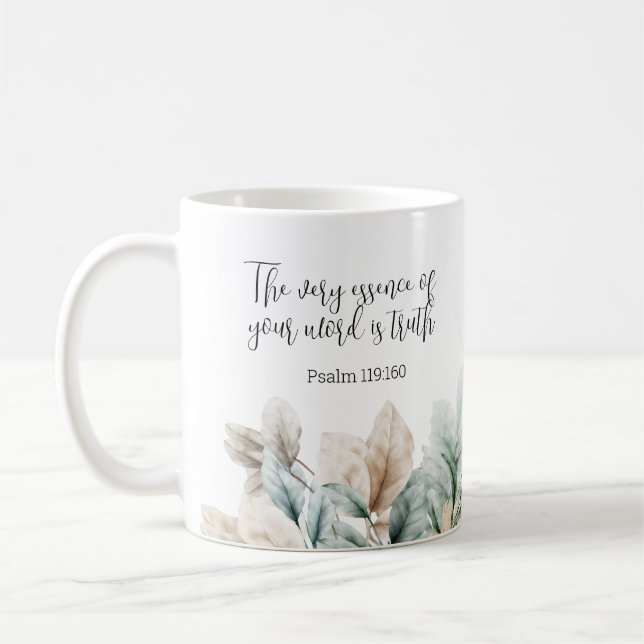 Caneca De Café Presente personalizado 2023 JW ano texto Psalm 119 (Esquerda)