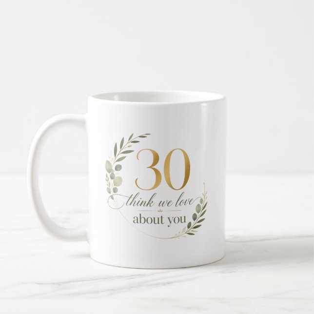 Caneca De Café Presente Personalizado 30 Coisas que Amamos em Voc (Esquerda)
