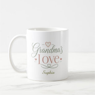 Caneca De Café Presente Personalizado com Nome Amor da Vovó