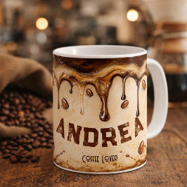 Caneca De Café Presente Personalizado com Nome em Arte de Café Go
