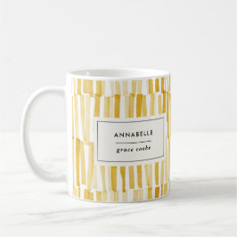 Caneca De Café Presente personalizado com padrão abstrato moderno