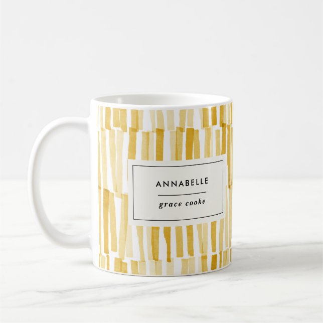 Caneca De Café Presente personalizado com padrão abstrato moderno (Esquerda)