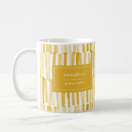 Caneca De Café Presente personalizado com padrão abstrato moderno