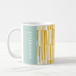 Caneca De Café Presente personalizado com padrão abstrato moderno