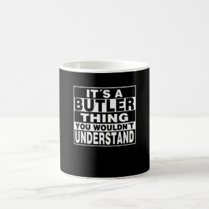 Caneca De Café Presente personalizado com sobrenome BUTLER