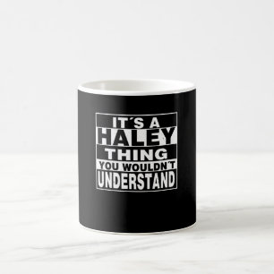 Caneca De Café Presente personalizado com sobrenome HALEY