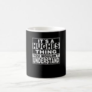 Caneca De Café Presente personalizado com sobrenome HUGHES