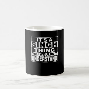 Caneca De Café Presente personalizado com sobrenome SINGH