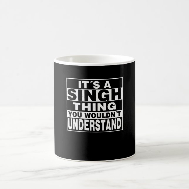 Caneca De Café Presente personalizado com sobrenome SINGH (Centro)
