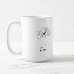 Caneca De Café Presente Personalizado da Flor de Nascimento Cosmo