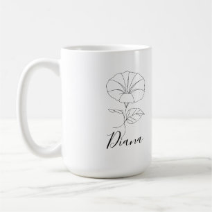 Caneca De Café Presente Personalizado da Flor de Nascimento da Ma