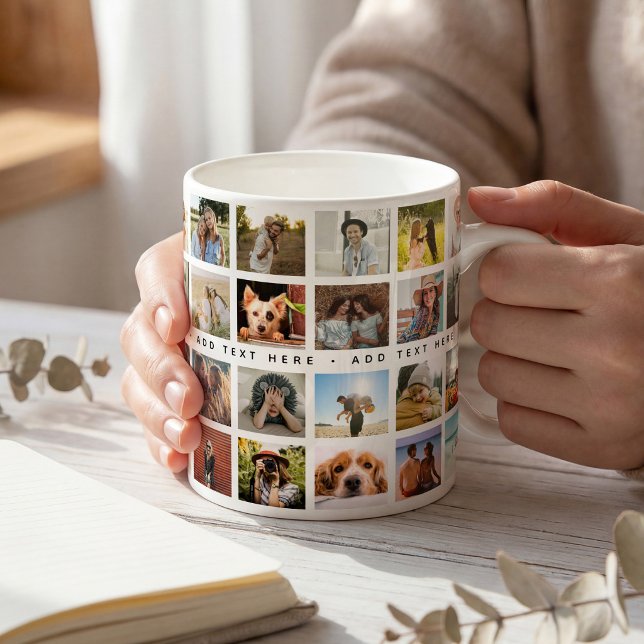Caneca De Café Presente Personalizado de 40 x Colagem de Fotos e  (Criador carregado)
