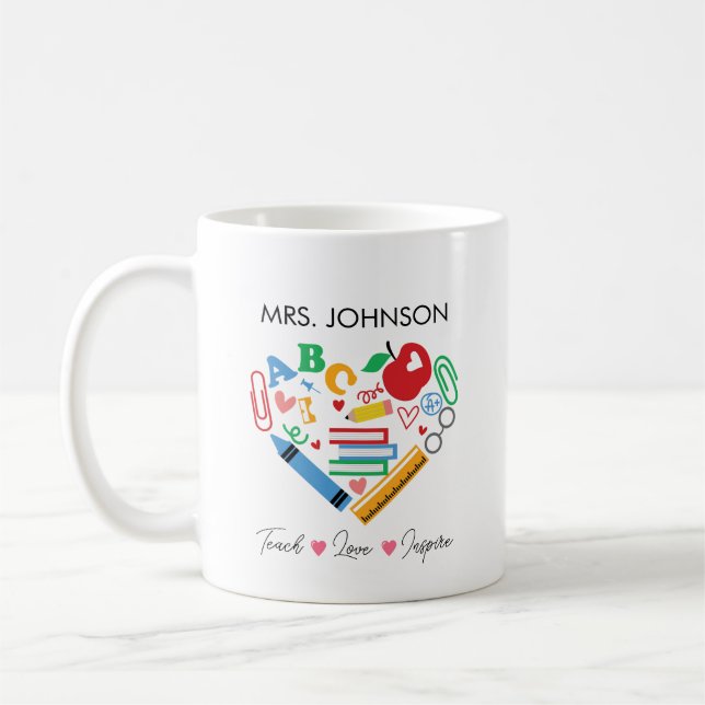 Caneca De Café Presente Personalizado de Agradecimento para Profe (Esquerda)