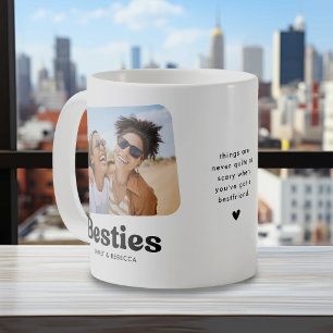 Caneca De Café Presente Personalizado de Amizade Besties