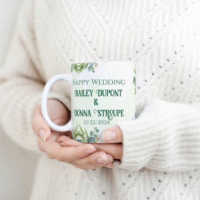 Caneca De Café Presente personalizado de aniversário de casamento (Criador carregado)