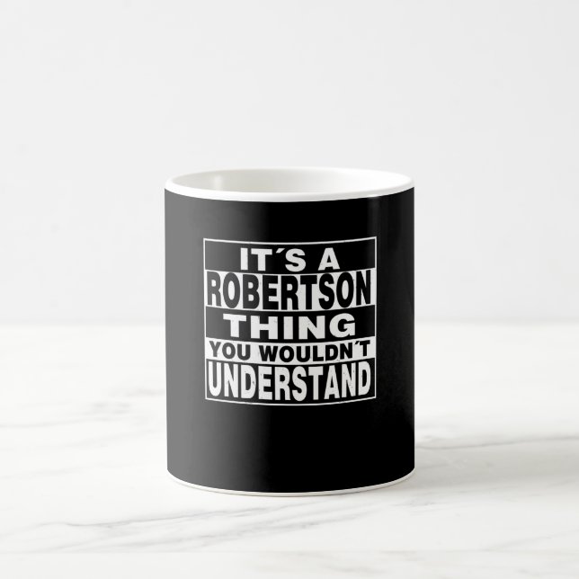 Caneca De Café Presente Personalizado de Apelido ROBERTSON (Centro)