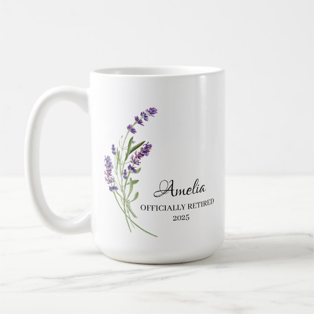 Caneca De Café Presente Personalizado de Aposentadoria Feliz (Esquerda)