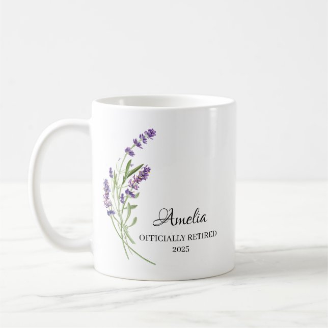 Caneca De Café Presente Personalizado de Aposentadoria Feliz (Esquerda)