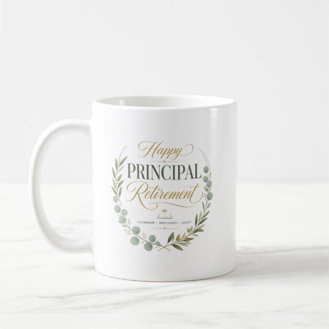 Caneca De Café Presente Personalizado de Aposentadoria Feliz para (Esquerda)