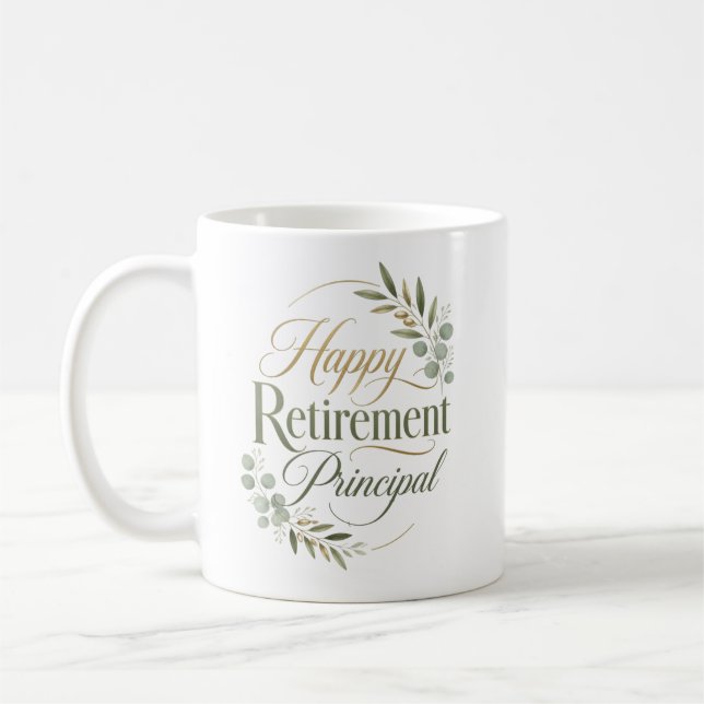 Caneca De Café Presente Personalizado de Aposentadoria Feliz para (Esquerda)