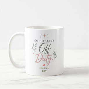 Caneca De Café Presente Personalizado de Aposentadoria Oficialmen