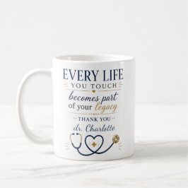 Caneca De Café Presente Personalizado de Apreciação ao Médico