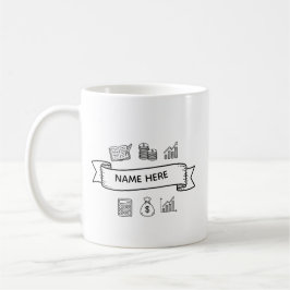 Caneca De Café Presente Personalizado de Apreciação de CPA Nome P