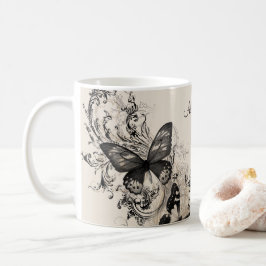 Caneca De Café Presente Personalizado de Borboletas Femininas