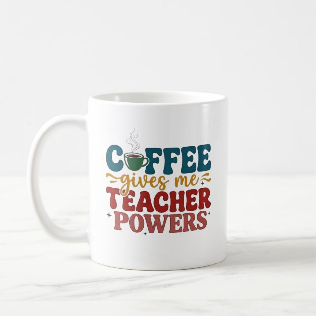 Caneca De Café Presente Personalizado de Café Dá-me Poderes de Pr (Esquerda)