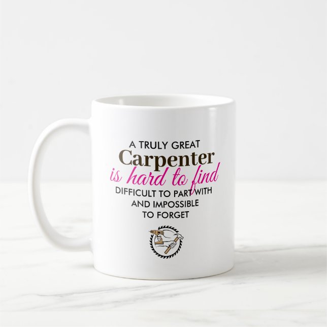 Caneca De Café Presente Personalizado de Carpinteiro (Esquerda)