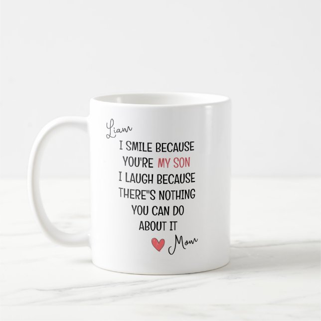 Caneca De Café Presente Personalizado de Citação – Você É Meu Fil (Esquerda)