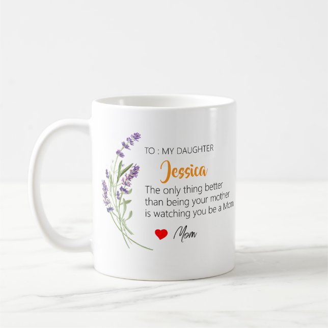 Caneca De Café Presente Personalizado De Dia de as mães Para Filh (Esquerda)