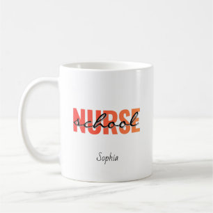 Caneca De Café Presente Personalizado de Enfermeira Escolar