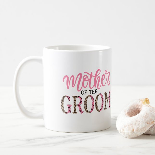 Caneca De Café Presente Personalizado de Estampa de Leopardo para (Com Donut)