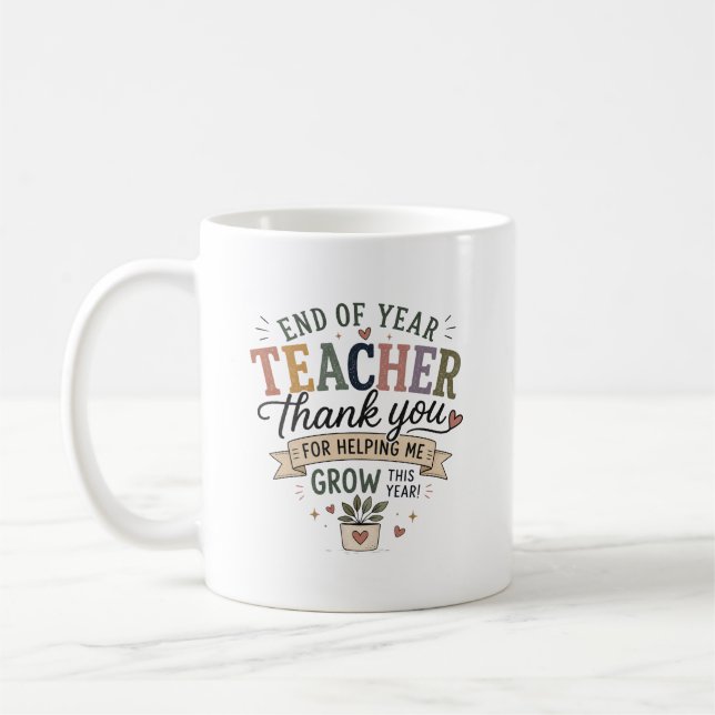 Caneca De Café Presente Personalizado de Fim de Ano para Professo (Esquerda)