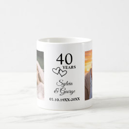 Caneca De Café Presente Personalizado de Foto para 40º Aniversári
