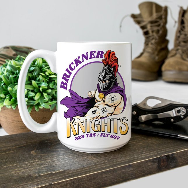 Caneca De Café Presente Personalizado de Graduação BMT da Força A (324 TRS Knights Air Force Basic Military Training Graduation custom coffee mug gift Airman, mom, dad)