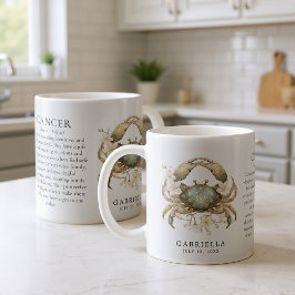 Caneca De Café Presente Personalizado de Horóscopo do Signo de Câ