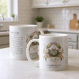 Caneca De Café Presente Personalizado de Horóscopo do Signo de Câ