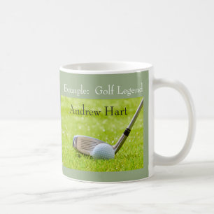 Caneca De Café Presente Personalizado de Lenda do Golfe com Nome