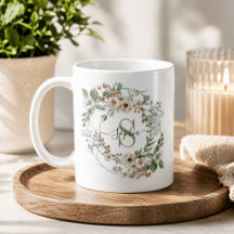 Presente Personalizado de Monograma Floral Elegant