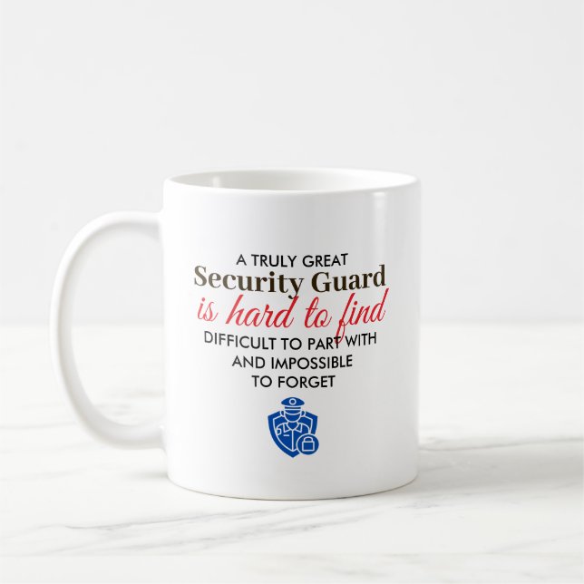 Caneca De Café Presente Personalizado de Nome para Segurança Exce (Esquerda)