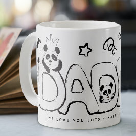 Caneca De Café Presente Personalizado de PAI Panda Bonito