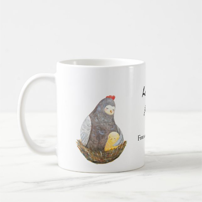 Caneca De Café Presente personalizado de Pintinho e galinha para  (Esquerda)