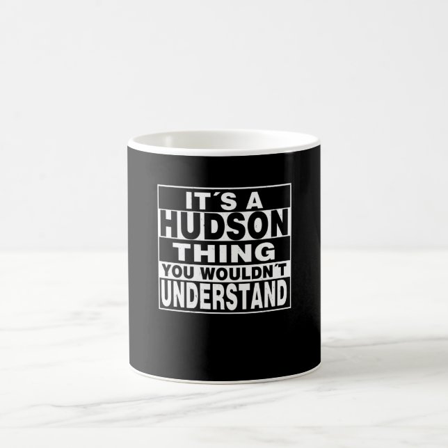 Caneca De Café Presente personalizado de sobrenome HUDSON (Centro)