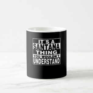 Caneca De Café Presente personalizado de sobrenome SANTANA