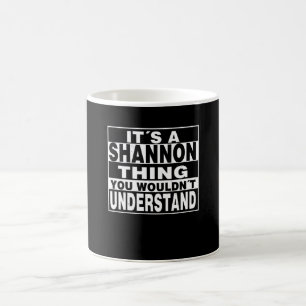 Caneca De Café Presente personalizado de sobrenome SHANNON